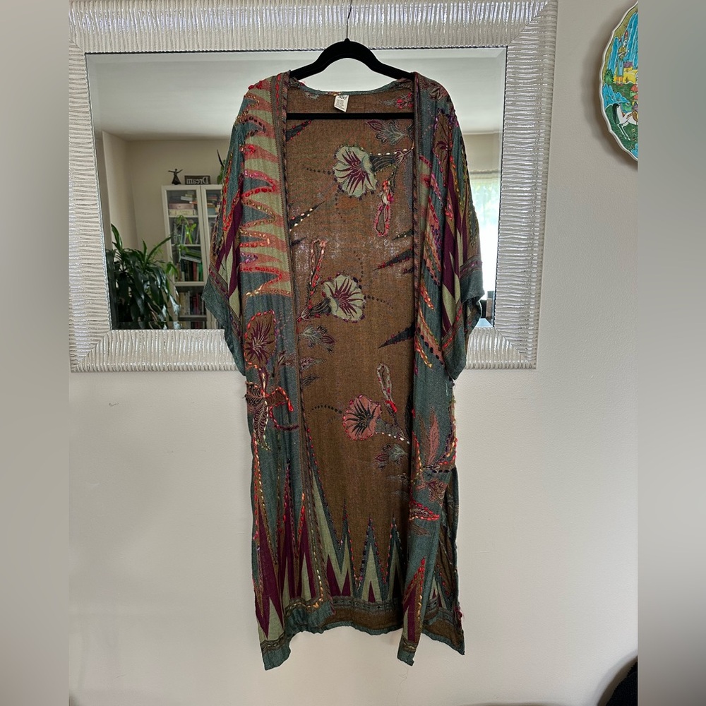Raj Multicolor Rayon Kimono